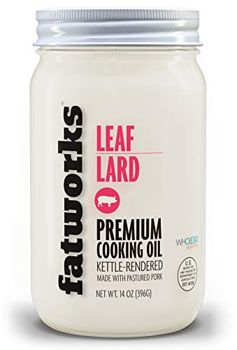 Fatworks Pasture Raised Leaf Lard for Baking, Baker's Lard, 14 oz | Artisanally Rendered, Traditional & Gourmet Baking, Sauteeing, Frying, WHOLE30 APPROVED, KETO, PALEO