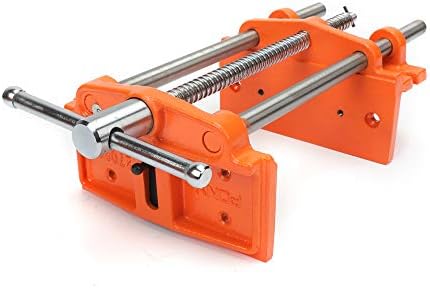 Pony Jorgensen 27091 Medium Duty Woodworker's Vise, Orange, Grey, 9-Inch By 7-Inch | 7" Jaw Width, 9" Maximum Opening, Bench Vice for Medium Duty Home