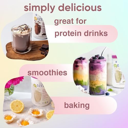 Simply tera's Pure Whey Protein Powder, Dark Chocolate, Clean Label - 12 Oz | Clean Whey Protein Powder, Made Without Artificial Sweeteners, Non-GMO, Kosher, rBGH-Free