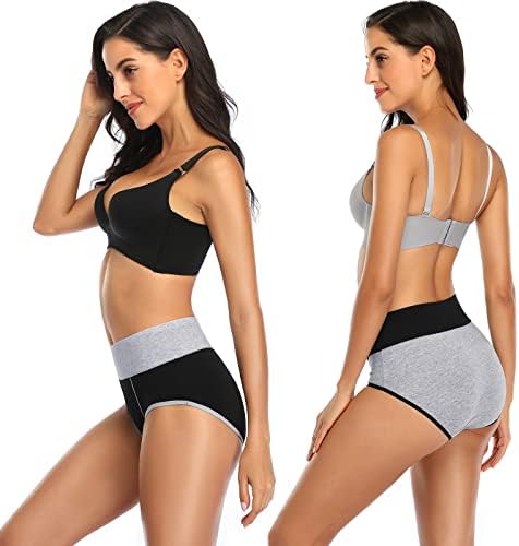 Annenmy Postpartum Underwear Women High Waisted Cotton Underwear Breathable C Section Panties Tummy Control Briefs