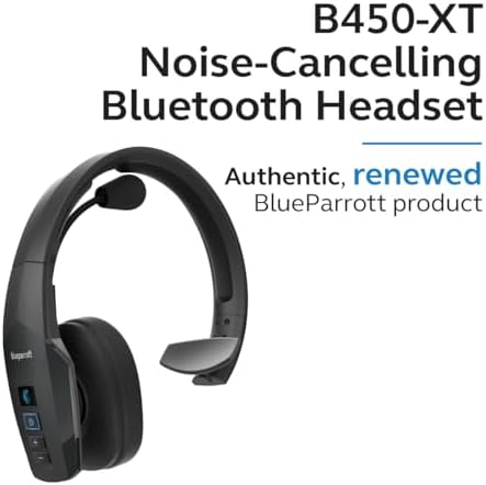 BlueParrott B450-XT Noise Cancelling Bluetooth Headset – Updated Design with Long Wireless Range