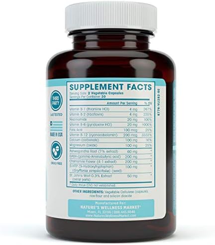 ZENTA - The Natural Relief Supplement to Help Calm Body and Mind | Positive Mood Enhancer - Increase Serotonin Levels with 5-HTP, Ashwagandha
