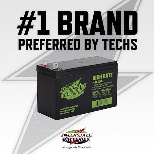 Interstate Batteries High Rate Battery 12V 9Ah SLA AGM VRLA HSL1069