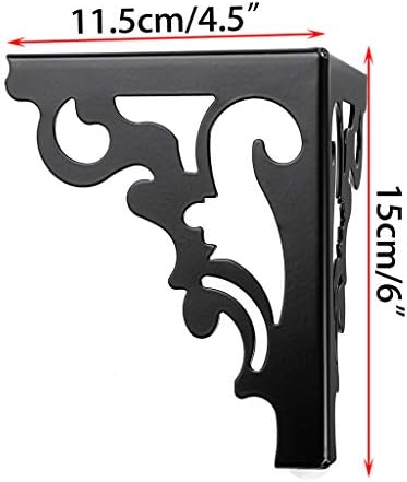 OwnMy 4PCS Metal Furniture Legs Feet, Modern Sofa Cabinet Legs for Repairs | 15cm / 6 Inch Sofa Legs for Dresser, Wardrobe, Tea Table, Worktop, Shelves, Bed, Weight Capacity of 550 lbs Per Leg, Black