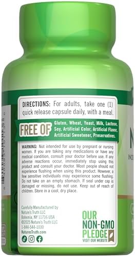 Nature's Truth Flush Free Niacin | 500mg | 100 Capsules