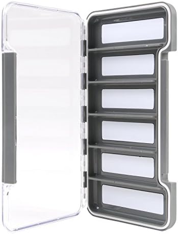 Maxcatch Super Slim Magnetic Back Waterproof Fly Fishing Box: 6, 12, or 18 Compartments(HB96B (8 Compartments))