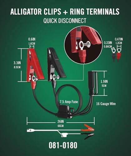 Battery Tender 3 AMP Battery Charger and Maintainer - Automotive Switchable 12V or 6V Smart Automatic for Cars SUVs and Trucks - Lead Acid, AGM, Gel