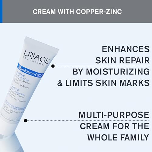 URIAGE Bariéderm-CICA Multi-Purpose Restoring Cream with Copper-Zinc & D-Panthenol | Enhances Skin Repair, For All Ages & Skin Types, Fragrance-Free