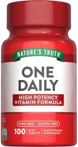 One Daily Womens and Men's Essential Multivitamin | 100 Mini Tablets | Non-GMO & Gluten Free | By Nature's Truth
