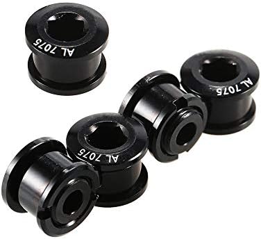 Saiper 10pcs M8 Single Bike Chainring Bolts 7075 Aluminum Alloy | Bicycle Crankset Nuts Chainwheel Screws Fit for Road, Mountain, BMX, MTB, Fixie