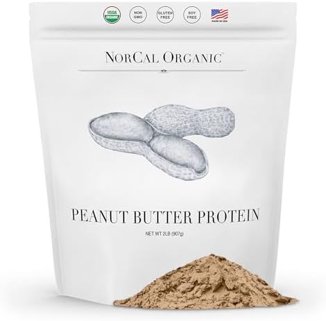 Norcal Organic Peanut Butter Protein Powder, Vegan, 11g Protein, 2 lb