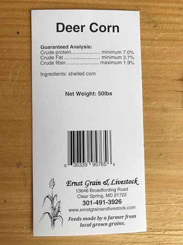 Ernst Grain & Livestock Whole Corn – Perfect Feed for Deer, Squirrels, Chickens, Ducks, Rabbits, Geese, and More! (46 Pound)