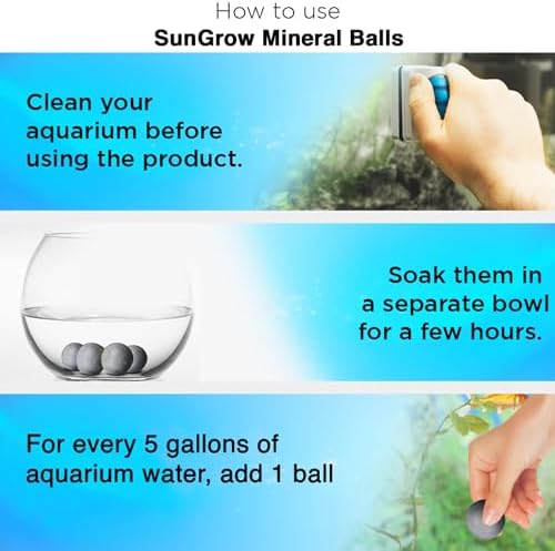 SunGrow Shrimp Balls, Aquarium Water Conditioner Balls, Successful Shedding, Increase Survival Rate, Impart Vibrance, Cool Décor with Wellness Benefits