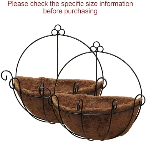 Tosnail 2 Pack Metal Wall Hanging Planter Basket with Coco Liner - Great for Indoor or Outdoor Plants