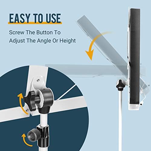 CAHAYA Sheet Music Stand Portable Folding Dual Use Desktop Book Holder