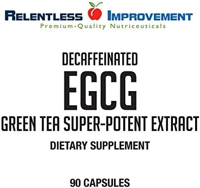EGCG Green Tea Extract 90 Capsules 670mg Extract Per Capsule Standardized to High Potency 98%+Polyphenols 60% EgCG Very Low Caffeine Gentle On