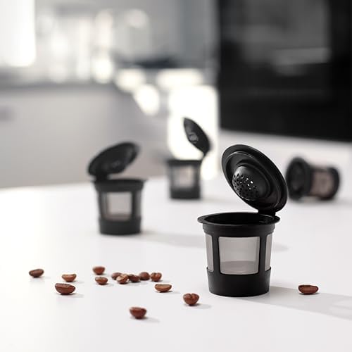 4 Reusable K Cups for Keurig Coffee Makers - BPA Free Universal Fit Purple Refillable Kcups Coffee Filters for 1.0 and 2.0 Keurig Brewers