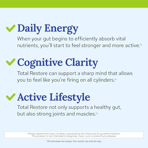 Gundry MD® Total Restore Gut Lining & Digestive Support, 30 Servings | 20 Gut Health Supporting Ingredients, Keto Friendly, Sugar & Artificial Sweetener Free, Active Lifestyle Support