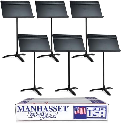Manhasset Music Stand For Sheet Music - Bulk Pack of 6 Stands - 48 Symphony Model - Long Lasting