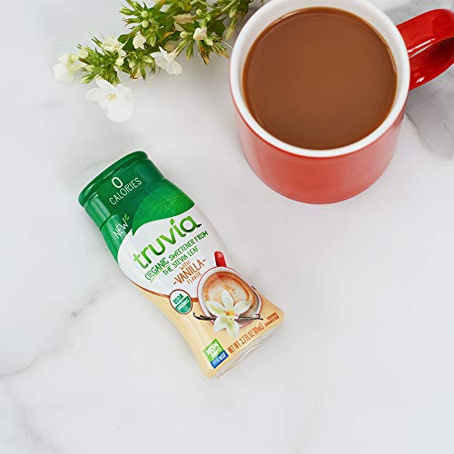 Truvia Organic Zero-Calorie Liquid Stevia Sweetener, 2.7 fluid ounce bottle, Vanilla flavor