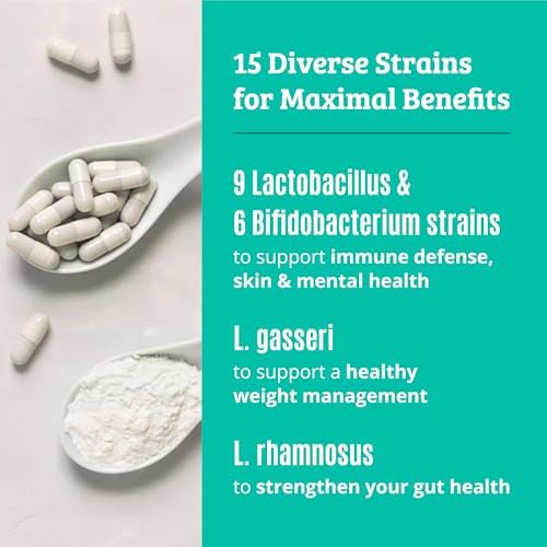 Prebiotics and Probiotics: Lactobacillus Gasseri, Lactobacillus Rhamnosus, Plantarum, Casei, Bifidobacterium longum, lactis