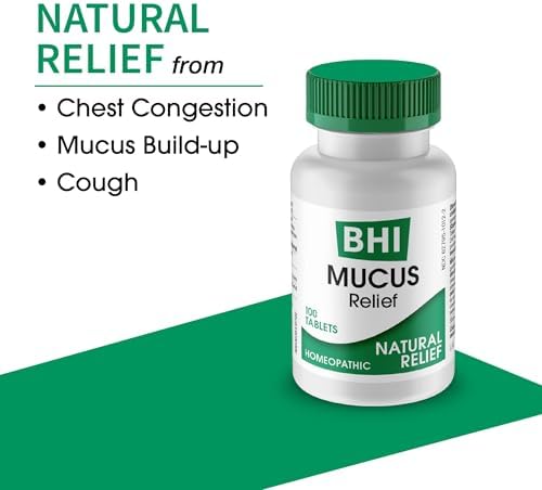 MediNatura BHI Mucus Relief - Natural Mucus-Relief Tablets to Relieve Coughing & Nasal Congestion - Fast-Acting & Chewable - Plant-Based