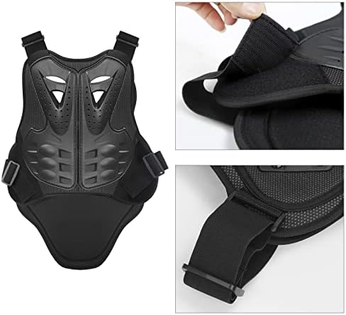 PELLOR Motorcycle Armor Vest Chest Back, Motocross Body Guard Vest Skiing Riding Skating Anti-Fall Vest Protective Gear
