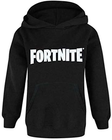 FORTNITE Hoodie Boys Kids Game Hooded Long Sleeve Jumper Black