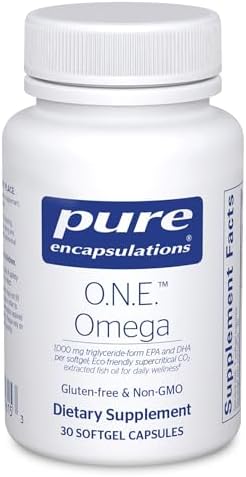 Pure Encapsulations O.N.E. Omega - Fish Oil Supplement for Heart Health, Joints, Skin, Eyes, and Cognition* - Fish Oil Concentrate with EPA and DHA - 60 Softgel Capsules | Fish Oil Supplement for Heart Health, Joints, Skin, and Cognition*, Omega-3 Acids