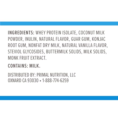 Primal Kitchen Primal Fuel Chocolate Coconut Whey Protein Powder, Gluten and Soy Free, 1.94 Pounds