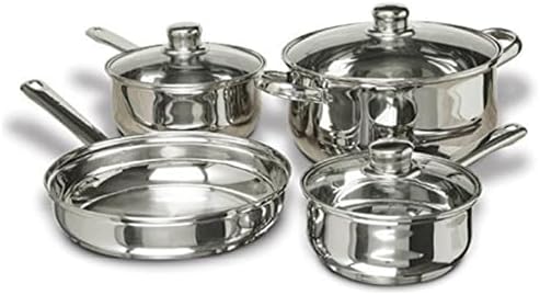 Concord Cookware 7-Piece Stainless Steel Cookware Set, includes Pots and Pans