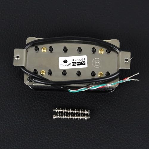 FLEOR Bridge Pickup Ceramic Double Coil Humbucker Pickups for Electric Guitar Pickup-Black