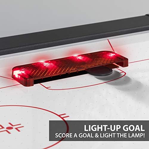 NHL 84" Air Hockey Tables - New York Rangers, Boston Bruins, Detroit Red Wings - Wrap-Around Goal; LED Scoring; 4 Pucks & Pushers | Wrap-Around Goal