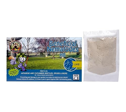 NaturesGoodGuys Beneficial Nematodes Heterohabditis bacteriophora HB (5 Million) - Pest Control