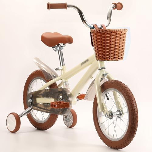 Kids Bike Basket Wicker Woven Front Bicycle Basket for Boys Girls Mini Handlebar Basket for Kids Bike or Scooter
