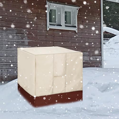 Air Conditioner Cover for Outside Units-Sturdy AC Cover, Water-Resistant, sturdy, with Mesh Vents and Elastic Hem Cord