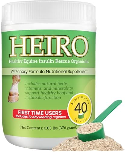 HEIRO Healthy Equine Nutritional Supplement for Horses, Herbal Blend with Magnesium and Vitamin E, Daily Metabolic Support Formula, Feed Powder, 90 Servings