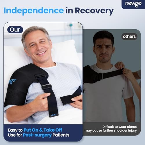 NEWGO Shoulder Ice Pack, Compression for Both Shoulders, FSA Eligible, M