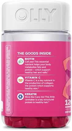 OLLY Hair Skin and Nails Gummies, Undeniable Beauty, Biotin - 60 Count