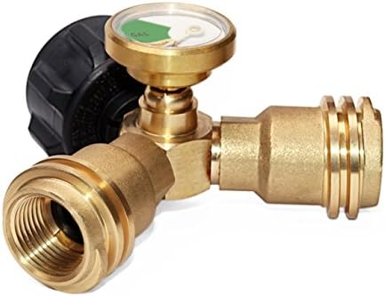DOZYANT Propane Splitter, 2 Way LP Gas Adapter Tee Connector for 20lb Propane Tank Cylinder, Work with BBQ Grills, Camping Stoves, Gas Burners, Heater | Propane Tank Splitter 2 Way Y Tee links two regulators to a 20 lb tank for BBQ grills camping stoves…