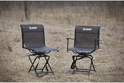 Guide Gear Big Boy Hunting Blind Chair, Portable Folding Seat for Shooting, Comfortable Spin Swivel, 500-lb. Capacity