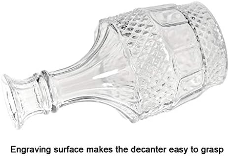 MDLUU Liquor Decanter, Glass Decanter Bottle with Airtight Stopper, Wiskey Vodka Bourbon Decanter for Gift, Home, Bar, Party Decor, 27oz/800ml Clear