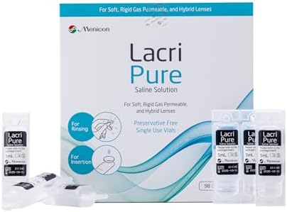 Menicon LacriPure Saline Contact Lens Solution 5ml 98 vials 3 Months Supply