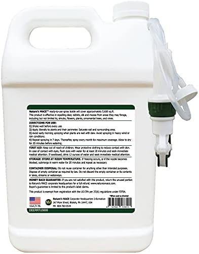 Nature's MACE Deer & Rabbit Repellent 40 oz Concentrate | Deer Repellent Spray for Plants, Lawns, Flowers & Gardens, Plant Safe, Protect Plants Fast, All-Season Protection.