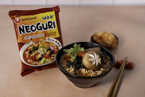 Nongshim Neoguri Spicy Seafood with Udon-Style Noodle, 4.2 Ounce (Pack of 10)