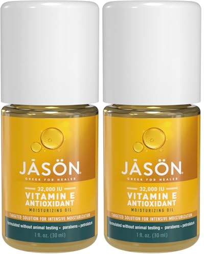 JASON Vitamin E 5,000 IU Moisturizing Body Oil, For Hair, Face, and Body, 4 Fluid Ounces