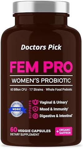 Fem Pro Probiotics for Women. 17 Clinically Effective Strains for Vaginal, Digestive & Immune Support, Urinary Tract Health