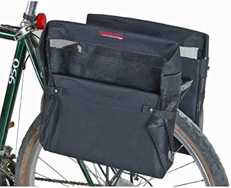 Omaha Bicycle Grocery Panniers – Foldable Bike Rack Bags & Basket for Groceries – Easy 3-Point Mounting System – Pair of Rear Bags for