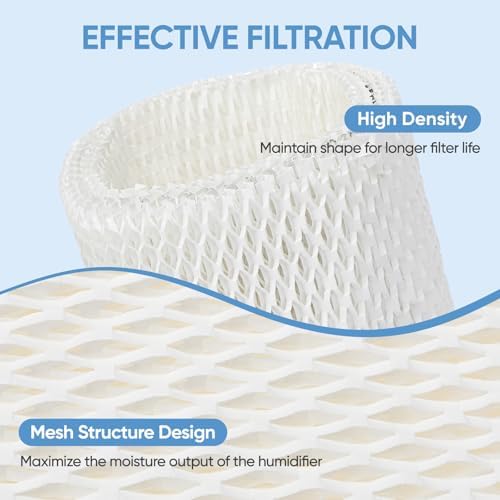 4 Pack WF2 Humidifier Wick Filter Replacement for Vicks Kaz V3500N V3700 V3100 V3900 Sunbeam 1118 1119 Series for Honeywell HCM-300T HCM-315T