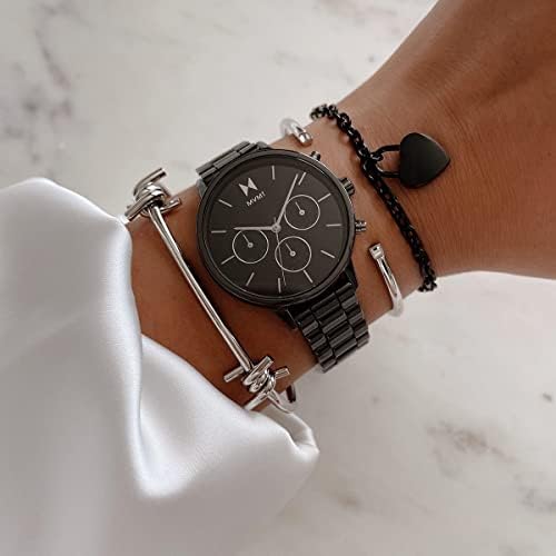 MVMT Nova - Dual Timezone Women’s Wristwatch - Minimalist Dress - 3 ATM/30 Meters Water-Resistant Timepiece - Interchangeable Bands - 38mm